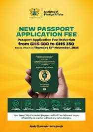 Ghana Reduces Passport Application Fees to GHS 350: What Travelers Need to Know